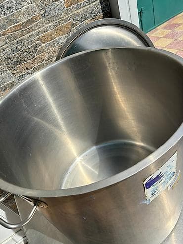 Qazan, rəng - Gümüşü, Paslanmayan polad, 5-dən çox l