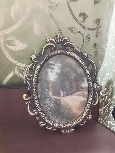 Digər ev dekoru: Ovala yaxın miniatür tablo və dekorativ çərçivə - Mövzu: pastoral — 1