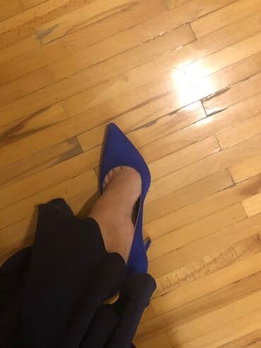 derihan ayakkabı: Tuflilər, Ölçü: 38, rəng - Göy, İşlənmiş — 9