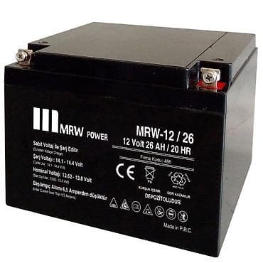 12V 26Ah VRLA (AGM) akkumulyator - Brendlərdən nümunələr: MRW Power