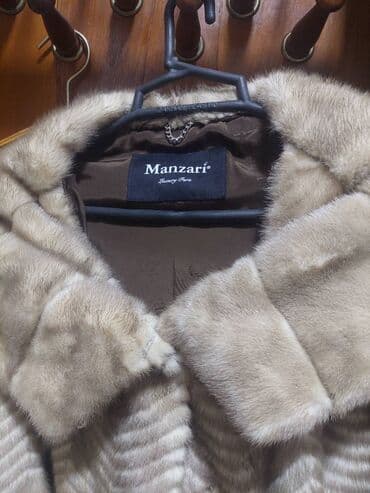 Куртки: Шуба, L, цвет - Бежевый — 3