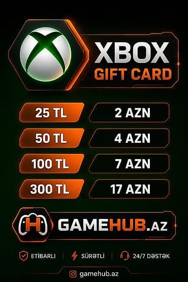 Digər oyun və konsollar: Turkiye Regionuna Uygun🇹🇷 Xbox Gift Card (Hediyye Karti) — 2