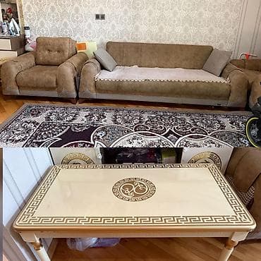 divan dəst: Divan + 2kreslo + jurnalni masa birlikde 300 azn satilir‼️acilir — 1