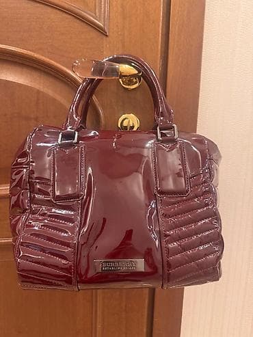 böyük çanta: Yaxshi veziyyetde,lak chanta,Burberry,boyuk. Лаковая большая сумка — 8