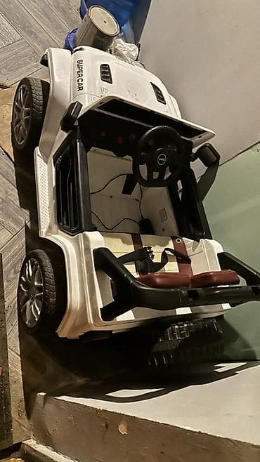 Uşaq elektrik maşını – Jeep tərzində “SUPER CAR” - Korpus: ağ rəng — 3