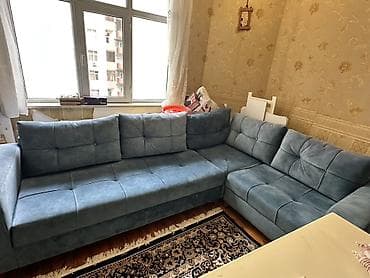 toxuma ip: Künc divan, Yeni, Bazalı, Vеlur parça, Çatdırılma yoxdur — 2