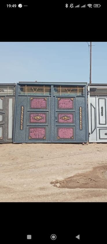 Darvazalar və aksesuarlar: Dəmir Həyət darvazası, Yana açılan, Mexaniki, rəng - Mavi — 25