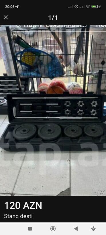 Stanq dəsti – portativ ştanq və dambel komplekti Tərkib: - - 2 ədəd