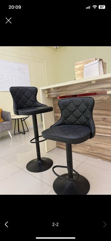 jaluzler metbex üçün: Mətbəx üçün, İşlənmiş, Qatlanmayan, rəng - Qara Stul — 1