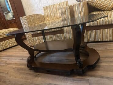 стеклянный журнальный стол: Без зеркала — 2