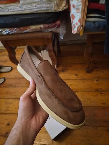 kisi geyimler: Kişi loaferi – 42 ölçü - Rəng: qəhvəyi - Model: slip-on loafer — 3