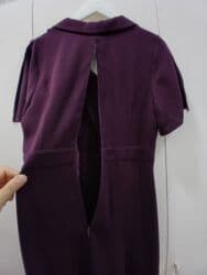 don ikisi bir yerdə: Bənövşəyi rəngdə, midi uzunluqda zərif qadın donu. - Model — 3