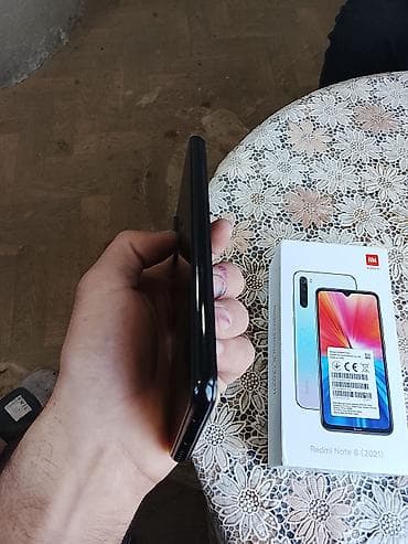 9990 telefon: Redmi Note 8 (2021), 64 GB, rəng - Qara, Barmaq izi — 6