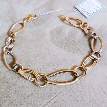 tək qaş: Bilərzik, Sarı qızıl, 585 Əyar, 576 g — 2