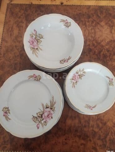 qab qacaq ikinci el: Boşqablar, rəng - Ağ — 5