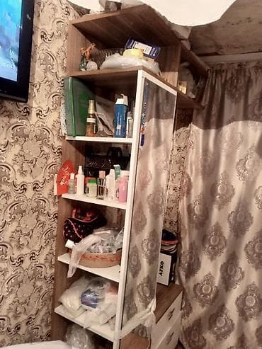 1 qapı, Güzgülü, Qəhvəyi, Digər material, Kupe, Düz dolab