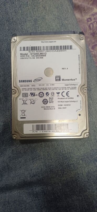 notebook hdd 1tb: Daxili Sərt disk (HDD) Samsung, 512 GB, İşlənmiş — 1