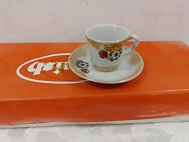 qır: Çay dəsti, rəng - Qızılı, Keramika, 12 nəfərlik — 2