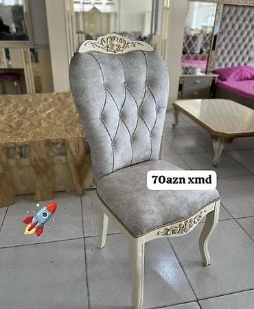 Qonaq otağı üçün, Yeni, Qatlanmayan, rəng - Boz Stul