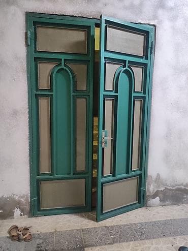 qapi: Metaldan ikiqat giriş qapısı - Material: qalın profil metal karkas - — 1