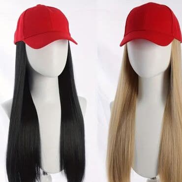 королевский боб для похудения оригинал и подделка: Qırmızı beysbol papaqlı saç parik - 2-si 1-də dizayn: papağın iç — 1