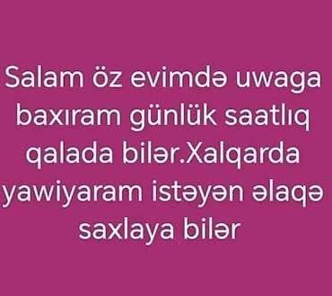 Dayələr: Uşaq baxımı xidməti – Xalqlar yaxınlığı - Öz evimdə uşağa baxım — 1