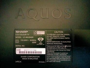 Аудиотехника: Televizor Sharp AQUOS LC – 46LE840X. (117sm.) və televizorun — 4