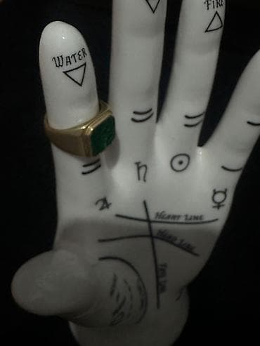 zikr ring: Mango Ring
22 K Gold plated 
Малахит — 2