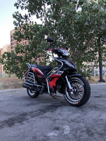 cücə satışı 2021: Sport üslublu skuter/moped Barter var: - Aqressiv dizayn: qara-qırmızı — 5