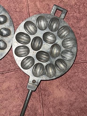 corək qəlibləri: Şirniyyət qəlibləri, rəng - Gümüşü, Metal, Dairəvi, 2 — 1