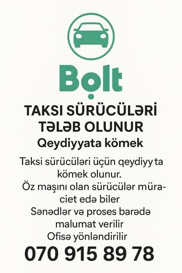 teker soken aparat: Taksi sürücüləri üçün qeydiyyata kömək olunur. Öz maşını olan — 1