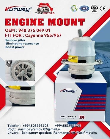 İşıqlandırma sistemləri: KUTWAY mühərrik dayağı Uyğunluq: Porsche Cayenne 955/957 OEM kodu — 1