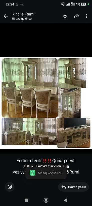 Endirim tecili ‼️‼️Qonaq desti 700₼ .Temiz turkiye .Ela veziyyetde at lalafo.az Endirim tecili ‼️‼️Qonaq desti 700₼ .Temiz turkiye .Ela veziyyetde