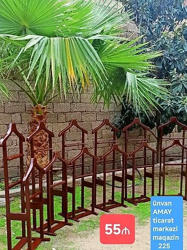 dolab dəhliz: Taxta dəbli geyim asqısı/valet stendi ünvan AMAY ticarət mərkəzi ağ — 3