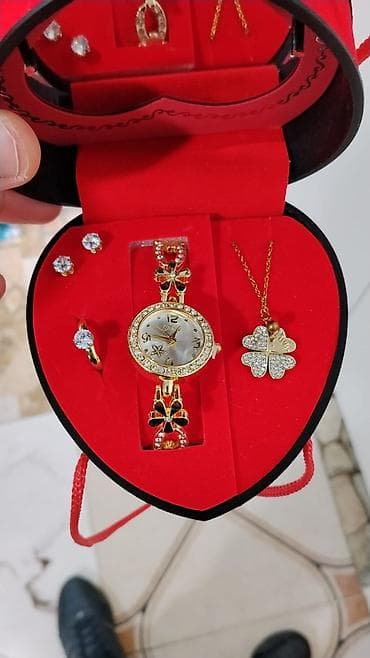 elekdron saat: Yeni, Klassik Saat dəsti, rəng - Qızılı — 7