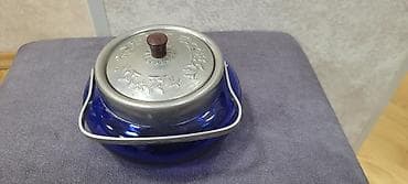 nabat konfet: Kobalt-mavi şüşədən dekorativ qab/konfet qabı - Material: qalın — 1