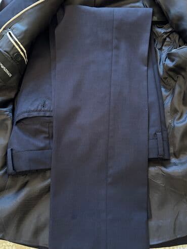 kişi ucun klassik qara kostyum: Kostyum, Demisezon, Emporio Armani, M, rəng - Göy — 2