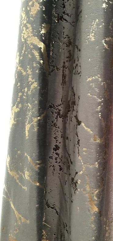 dekor pərdə: Tul+dekor 100man hundurluk 2.80 eni 2.88,,,, boz tonlarda, qızılı — 2