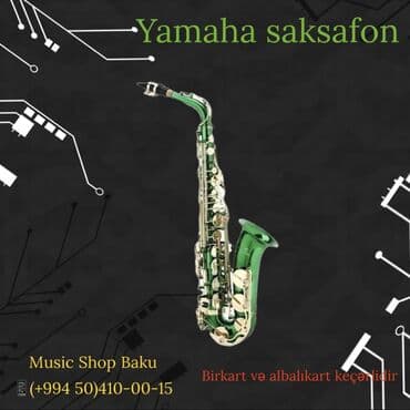 саксофон инструмент: Yamaha Saksafon 🚚Çatdırılma xidməti mövcuddur ⏱09:00-19:00 dək — 1