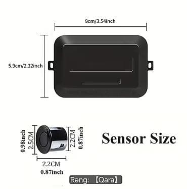 mini proyektor: Avtomobil Parktronik Dəsti – 4 sensorlu, LCD displeyli (Rəng: qara) — 4