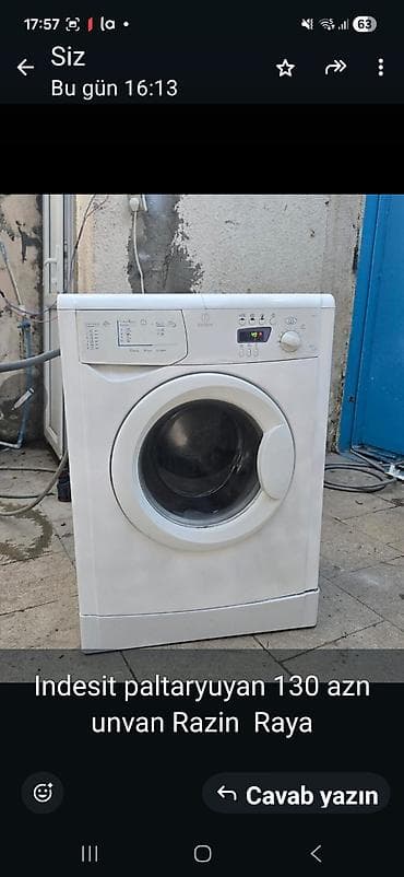 Indesit paltaryuyan maşın - Ön yükləməli model - Mexaniki seçici və — 1