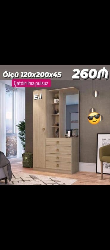 mebellərin satışı: Yeni, Düz dolab, Dəhliz dolabı — 1