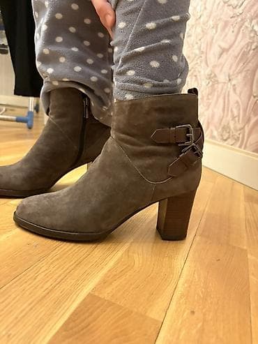 zamşa çəkmələr: Ölçü: 39, rəng - Qəhvəyi, Yeni — 2