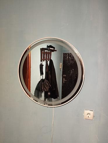 hamam güzgüsü: Güzgü Divar üçün, Dairə, Hamam üçün, Arxa işıqlı — 1