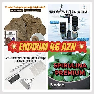 1. PipoFilter 100 Litr Aquarium üçün, daxili kompressorlu, USV ilə