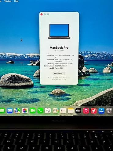 predator notebook: Macbook Pro 2019 16inch i7-9750H A2141 Ram: 16gb Yaddaş: 512gb SSD — 2