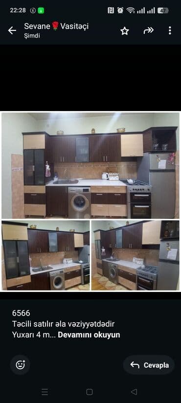 6566 Təcili satılır əla vəziyyətdədir Yuxarı 4 m Aşağı 2.90 Üzərində