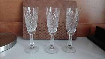 3 reqemi: Qədəhlər, rəng - Ağ, Xrustal, 200 ml, Çexiya — 1