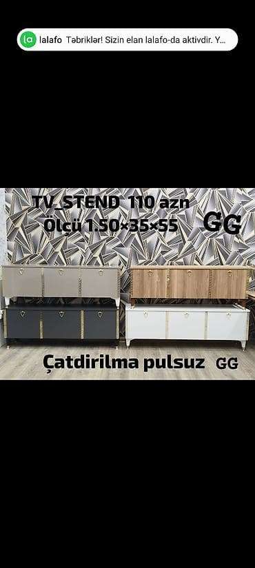 corək polkası: Yeni və Sifarişlə TV_STEND 110 azn Ölçü 1.50×35×55 Ölçü 1.80sm — 1