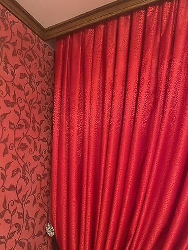 dorika muncuq: İşlənmiş, Muncuq Pərdə, rəng - Qırmızı, Ödənişli çatdırılma, Ünvandan götürmə — 2